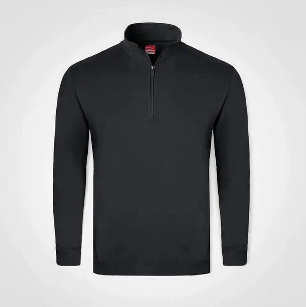 Quarter Zip Sweater – Custom Printed – Black