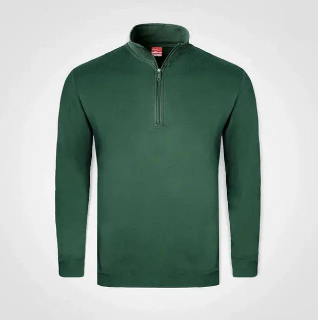 Quarter Zip Sweater – Custom Printed – Bottle Green