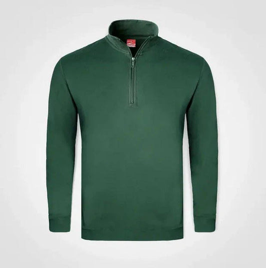 Quarter Zip Sweater – Custom Printed – Bottle Green