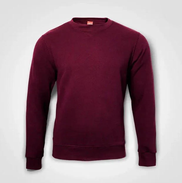 Basic Crew Neck Sweater – Custom Printed – Burgundy