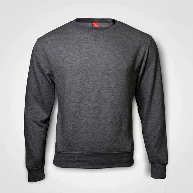 Basic Crew Neck Sweater – Custom Printed – Charcoal Melange