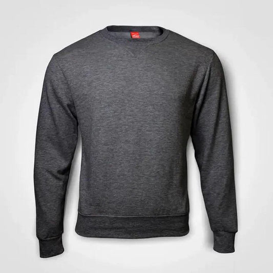 Basic Crew Neck Sweater – Custom Printed – Charcoal Melange