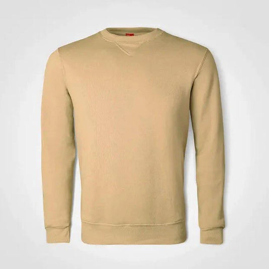 Basic Crew Neck Sweater – Custom Printed – Khaki