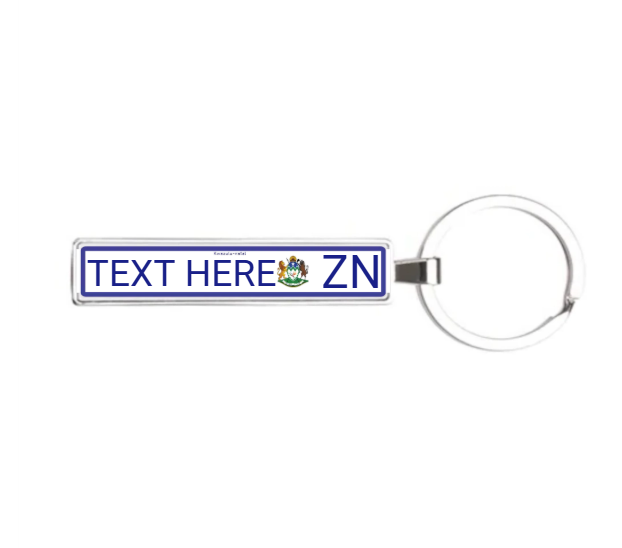 Personalised Number Plate Acrylic Keyrings
