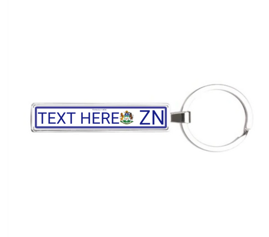 Personalised Number Plate Acrylic Keyrings