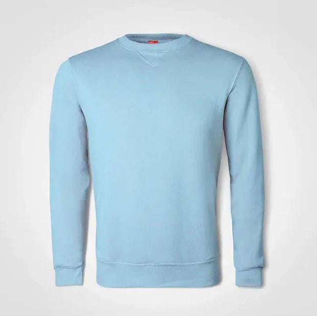 Basic Crew Neck Sweater – Custom Printed – Sky Blue