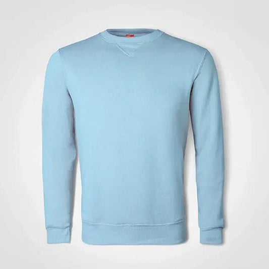 Basic Crew Neck Sweater – Custom Printed – Sky Blue